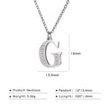 My Shape Letter A-Z Clear Zircon Stainless Steel Necklace for  Women Necklaces Alphabet Initials Pendant Choker Jewelry