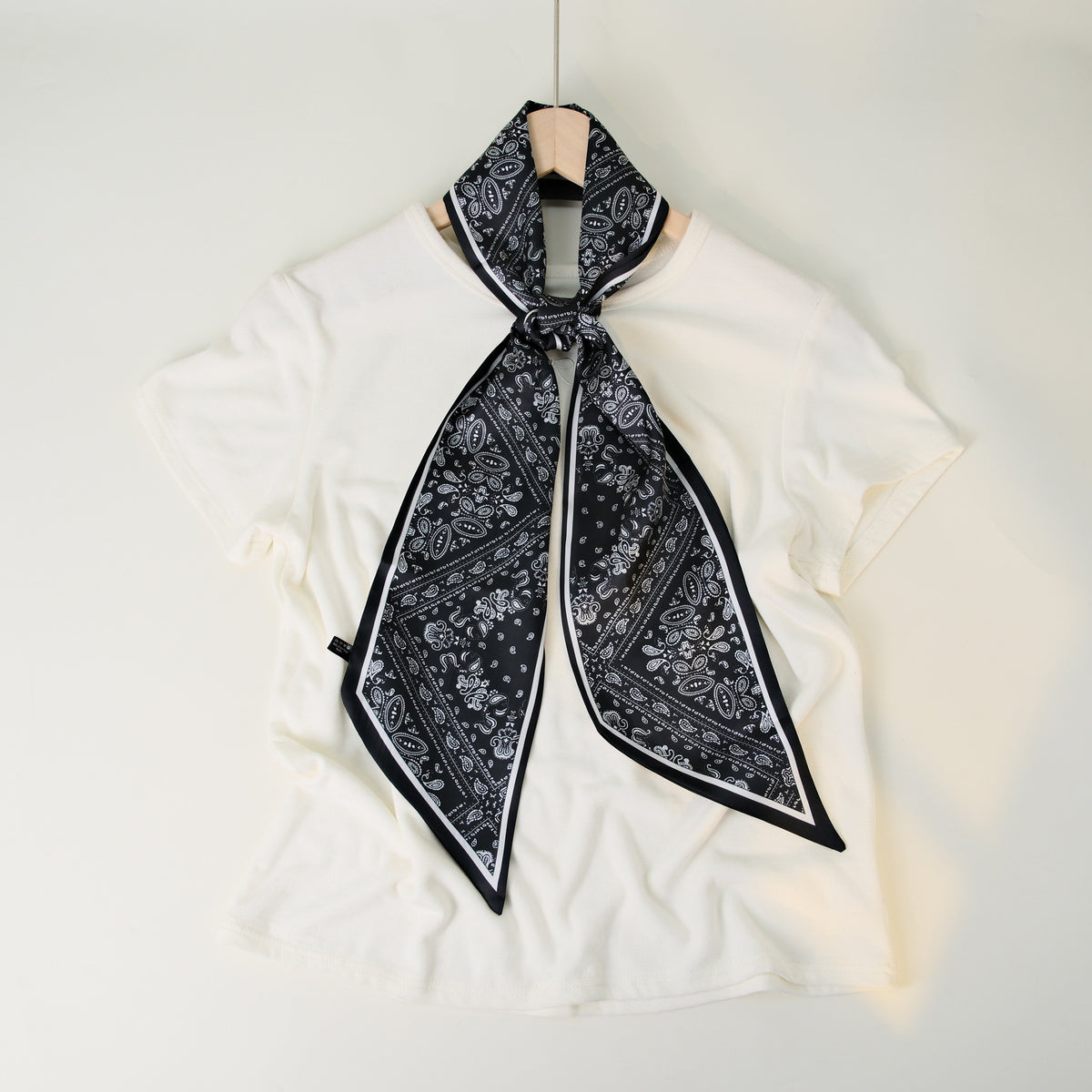 European and American-style Beveled Silk Scarf Cross-border Silk Cashew Dot Long High-end Ribbon Scarf Women's Belt