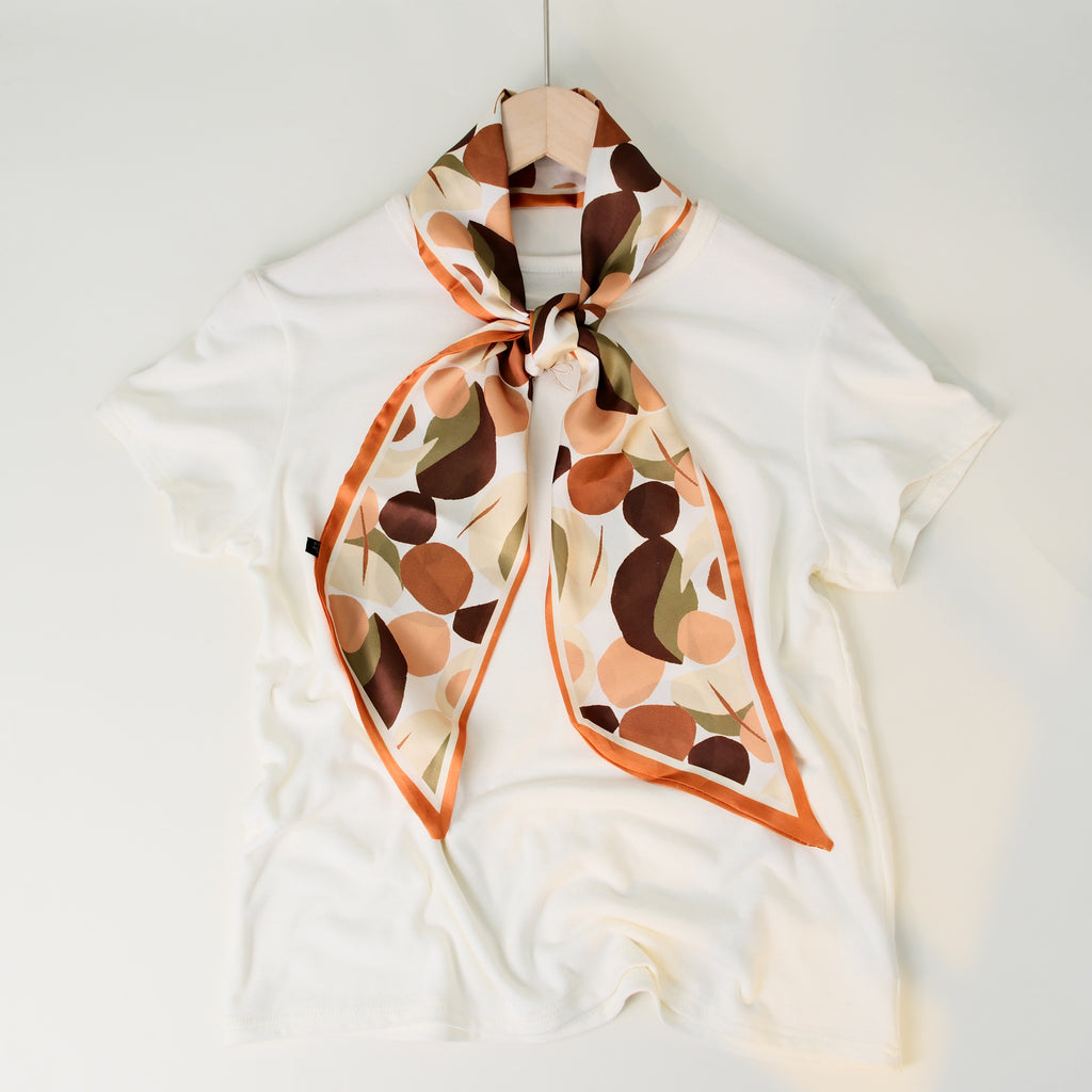 European and American-style Beveled Silk Scarf Cross-border Silk Cashew Dot Long High-end Ribbon Scarf Women's Belt