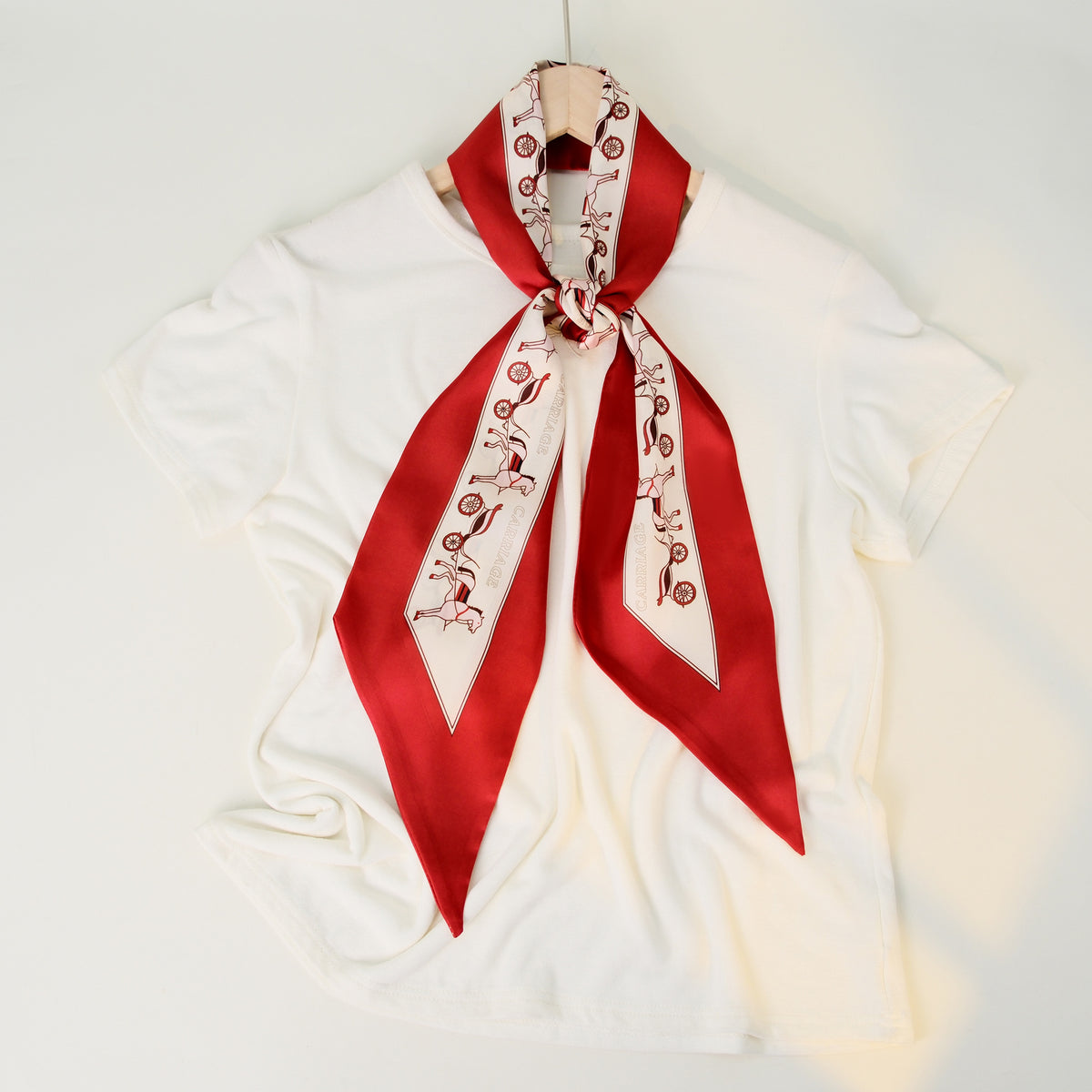 European and American-style Beveled Silk Scarf Cross-border Silk Cashew Dot Long High-end Ribbon Scarf Women's Belt