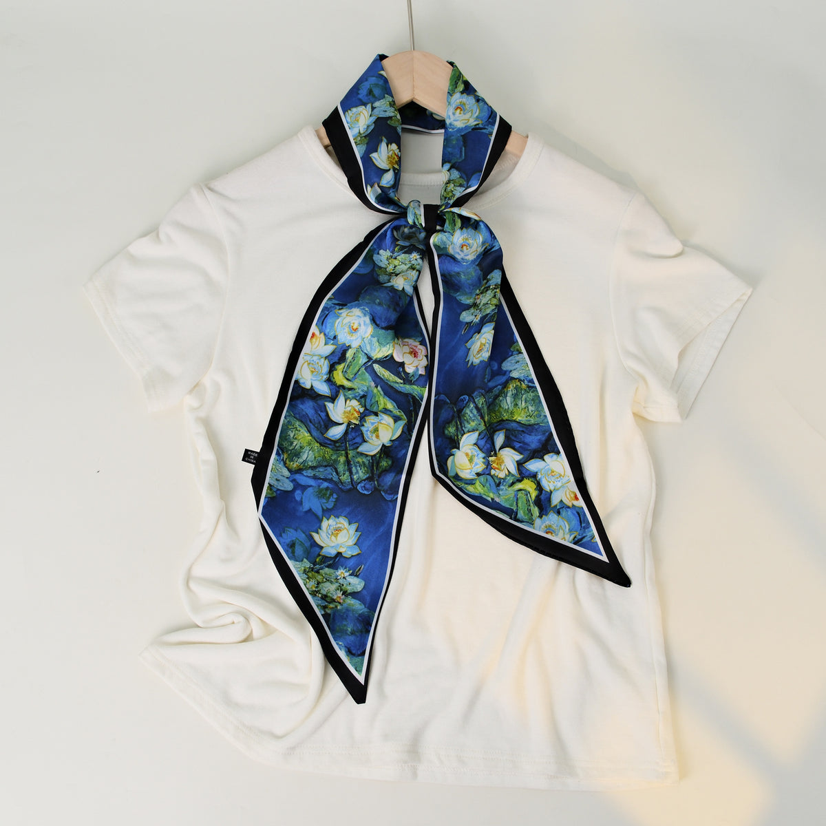 European and American-style Beveled Silk Scarf Cross-border Silk Cashew Dot Long High-end Ribbon Scarf Women's Belt