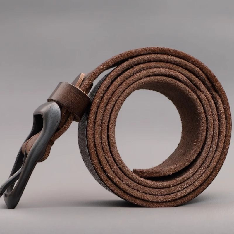First-Layer Pin Buckle Belt for Men, Retro Versatile Jeans Belt, Simple Casual Leather Belt for Men