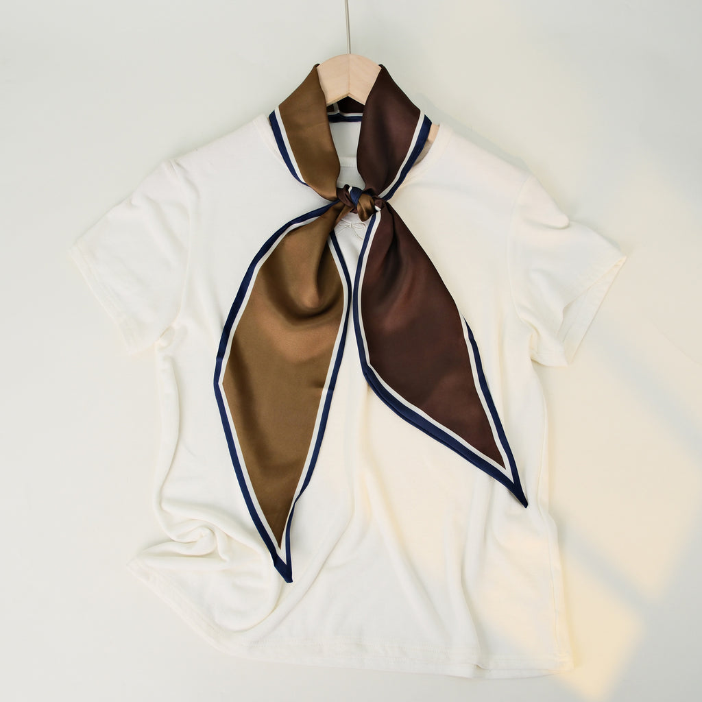 European and American-style Beveled Silk Scarf Cross-border Silk Cashew Dot Long High-end Ribbon Scarf Women's Belt