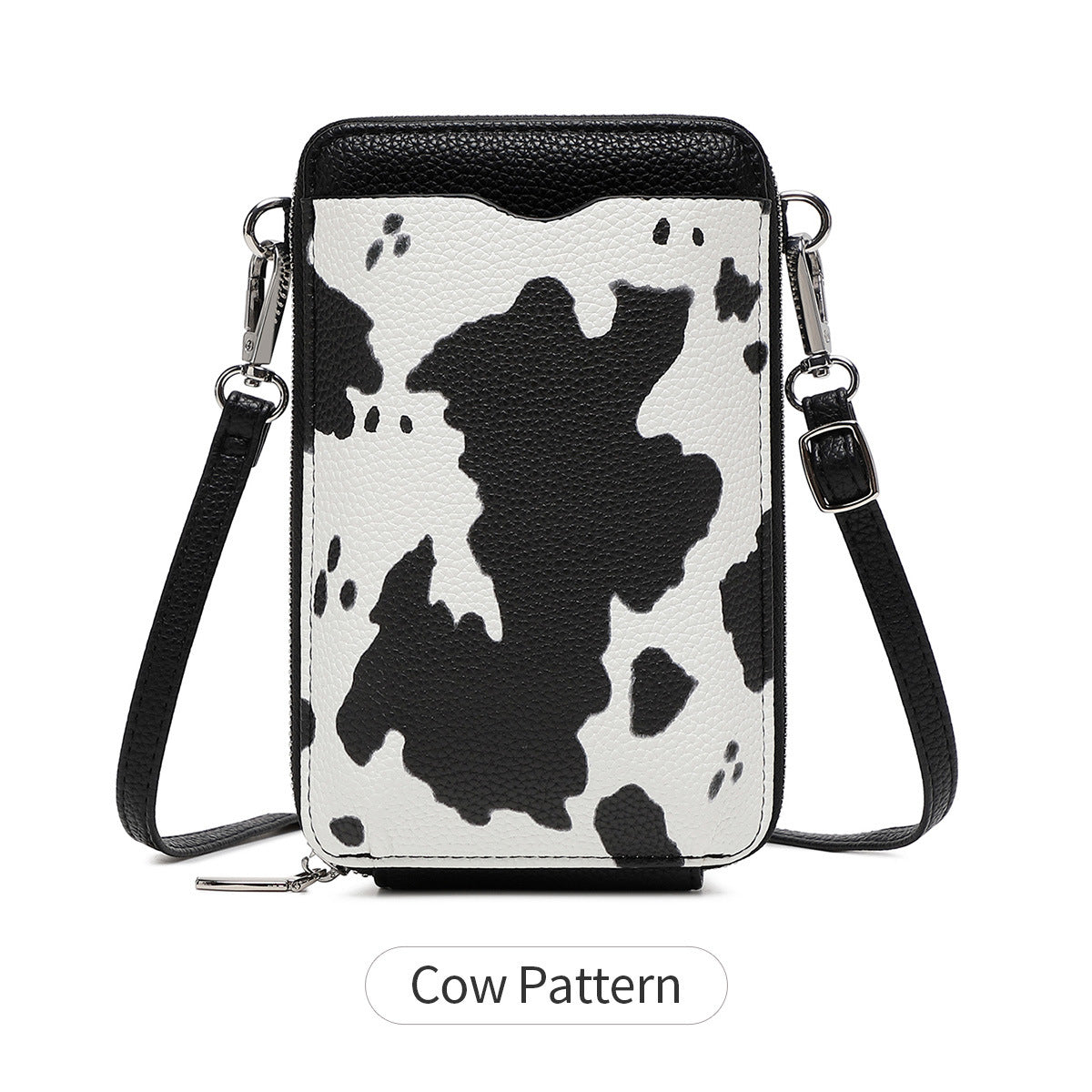 2024 New Mini Litchi Pattern Mobile Phone Bag Wallet Fashionable Women's Multifunctional Crossbody Small Bag Simple Shoulder Bag