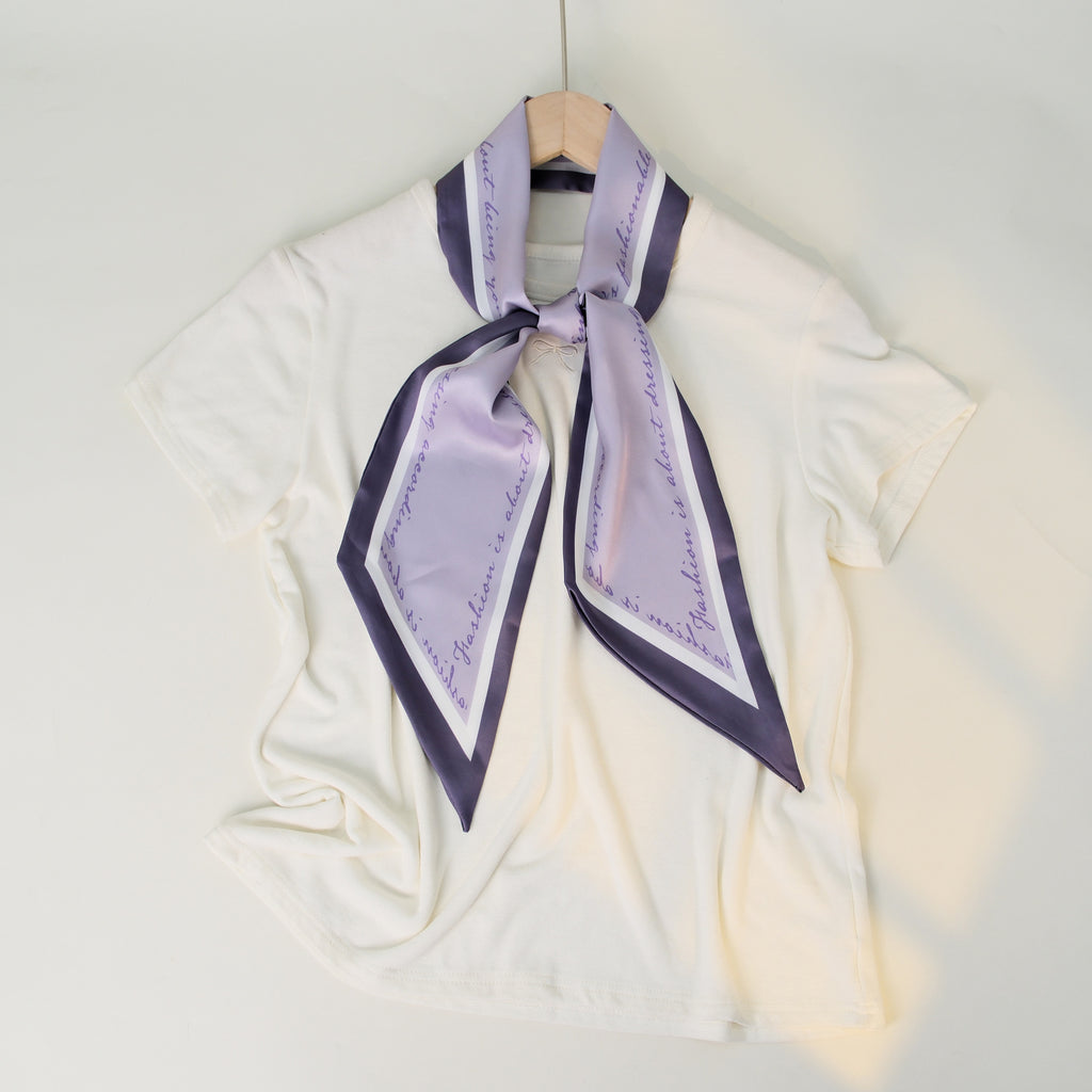 European and American-style Beveled Silk Scarf Cross-border Silk Cashew Dot Long High-end Ribbon Scarf Women's Belt