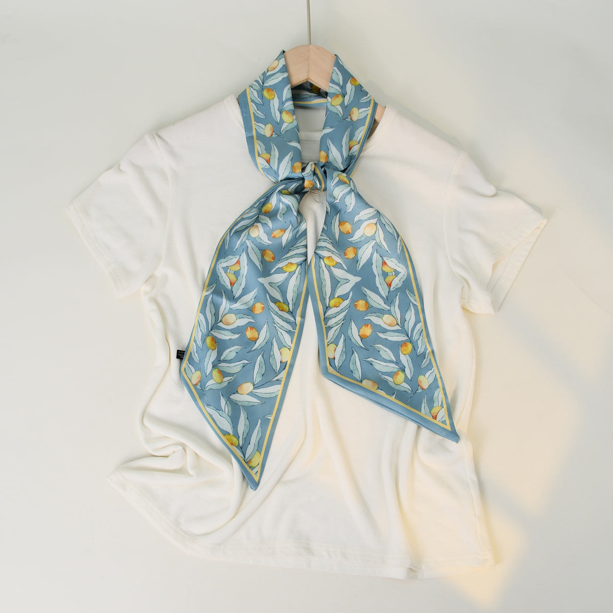 European and American-style Beveled Silk Scarf Cross-border Silk Cashew Dot Long High-end Ribbon Scarf Women's Belt