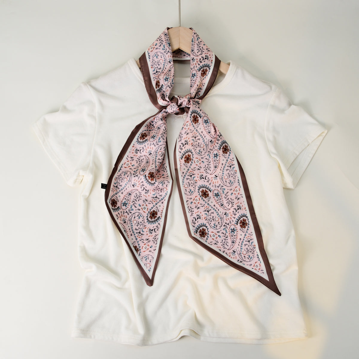 European and American-style Beveled Silk Scarf Cross-border Silk Cashew Dot Long High-end Ribbon Scarf Women's Belt