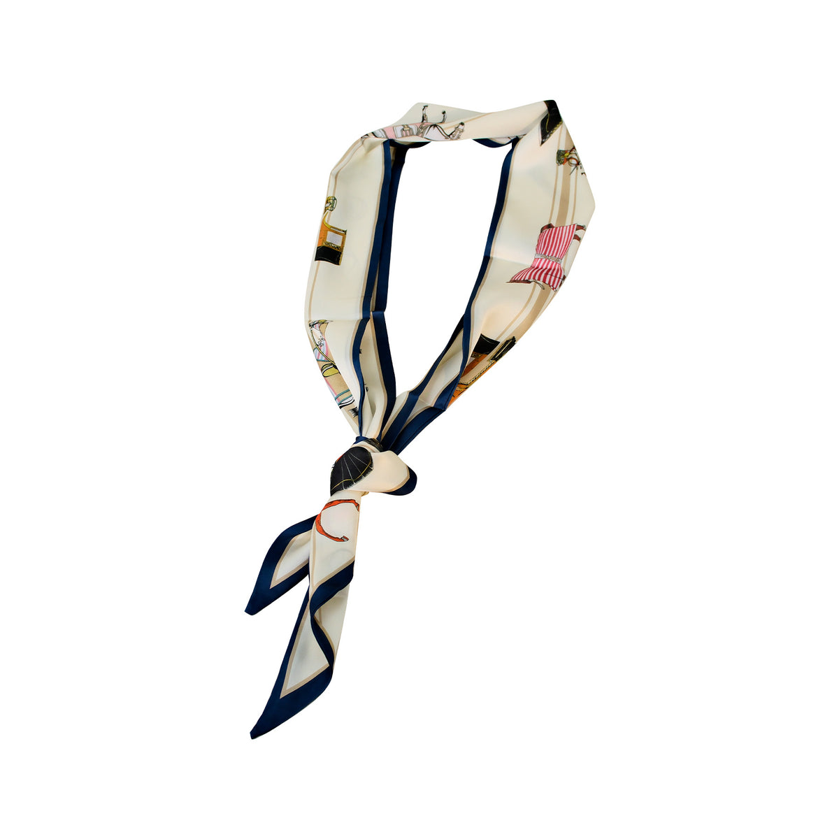 European and American-style Beveled Silk Scarf Cross-border Silk Cashew Dot Long High-end Ribbon Scarf Women's Belt