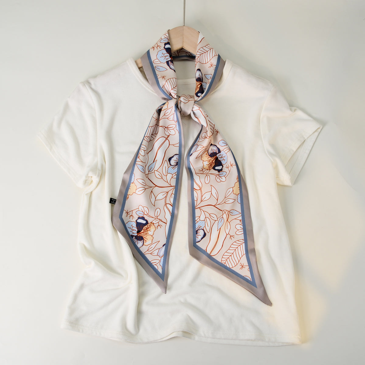 European and American-style Beveled Silk Scarf Cross-border Silk Cashew Dot Long High-end Ribbon Scarf Women's Belt