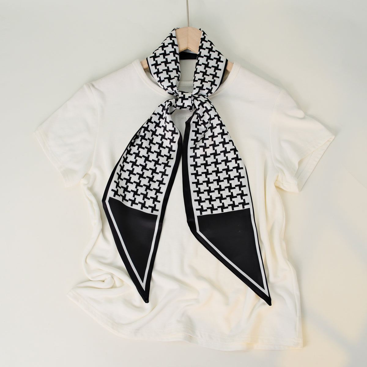 European and American-style Beveled Silk Scarf Cross-border Silk Cashew Dot Long High-end Ribbon Scarf Women's Belt
