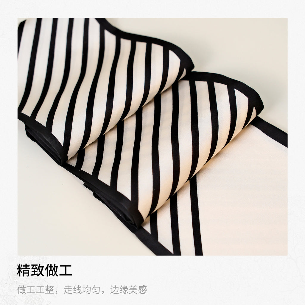 European and American-style Beveled Silk Scarf Cross-border Silk Cashew Dot Long High-end Ribbon Scarf Women's Belt
