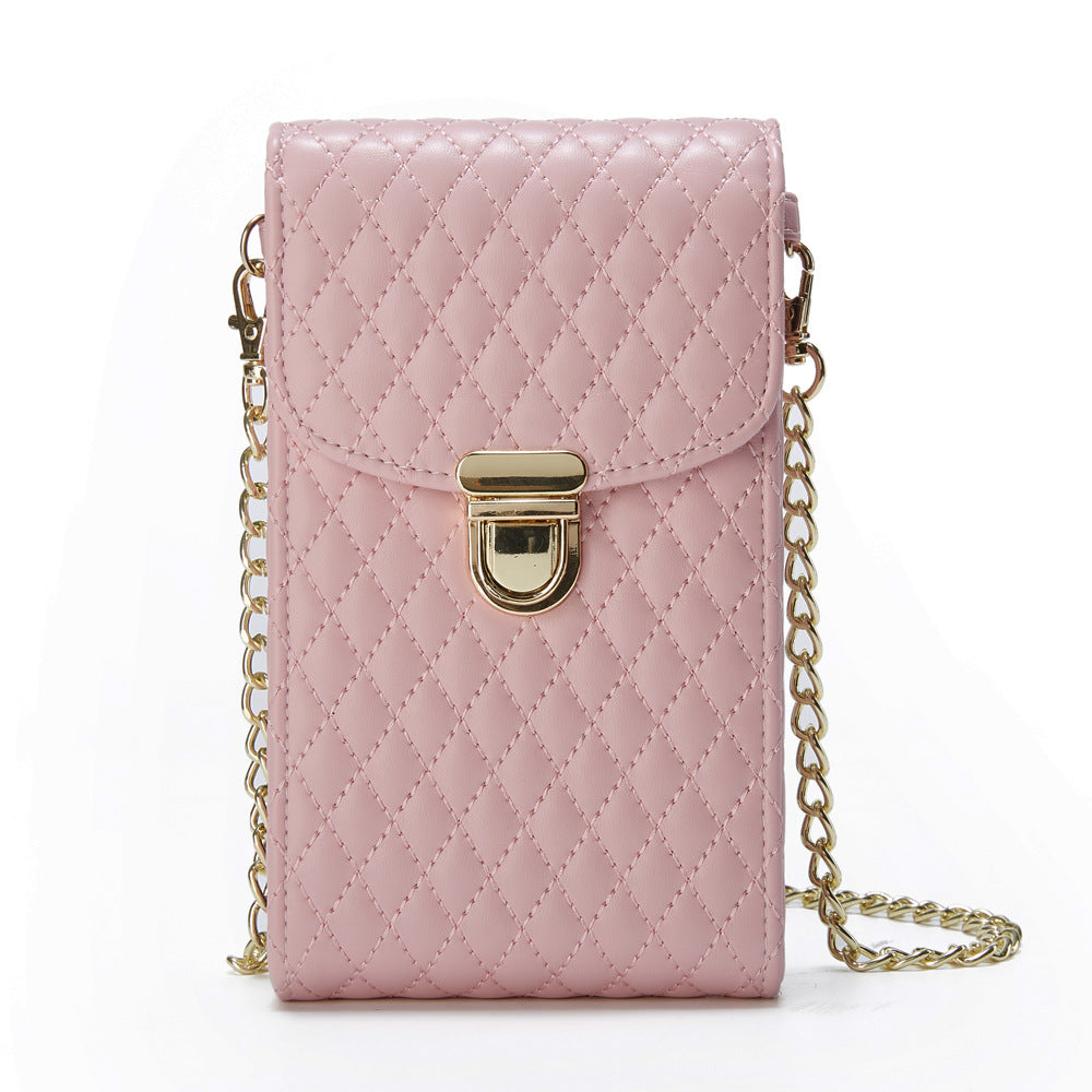 Factory direct niche design mobile phone bag messenger bag women's fashion shoulder small square bag mini mobile phone bag small fragrant style