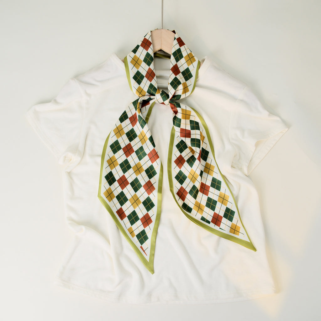 European and American-style Beveled Silk Scarf Cross-border Silk Cashew Dot Long High-end Ribbon Scarf Women's Belt