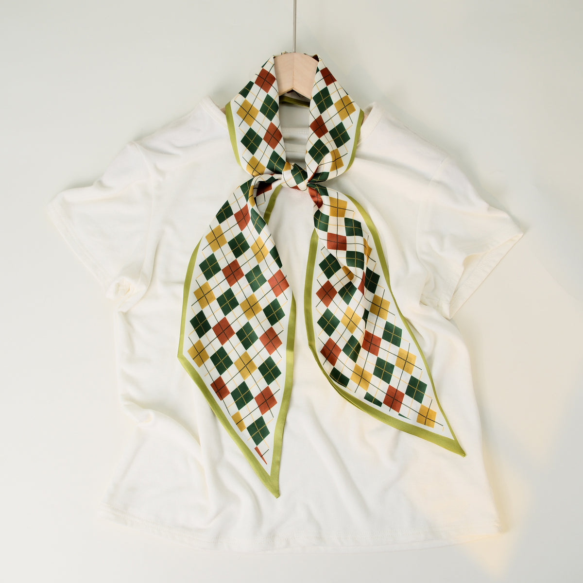 European and American-style Beveled Silk Scarf Cross-border Silk Cashew Dot Long High-end Ribbon Scarf Women's Belt