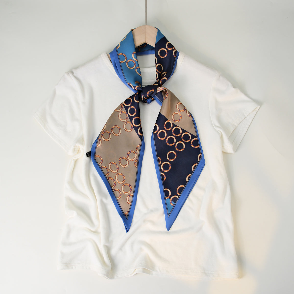 European and American-style Beveled Silk Scarf Cross-border Silk Cashew Dot Long High-end Ribbon Scarf Women's Belt