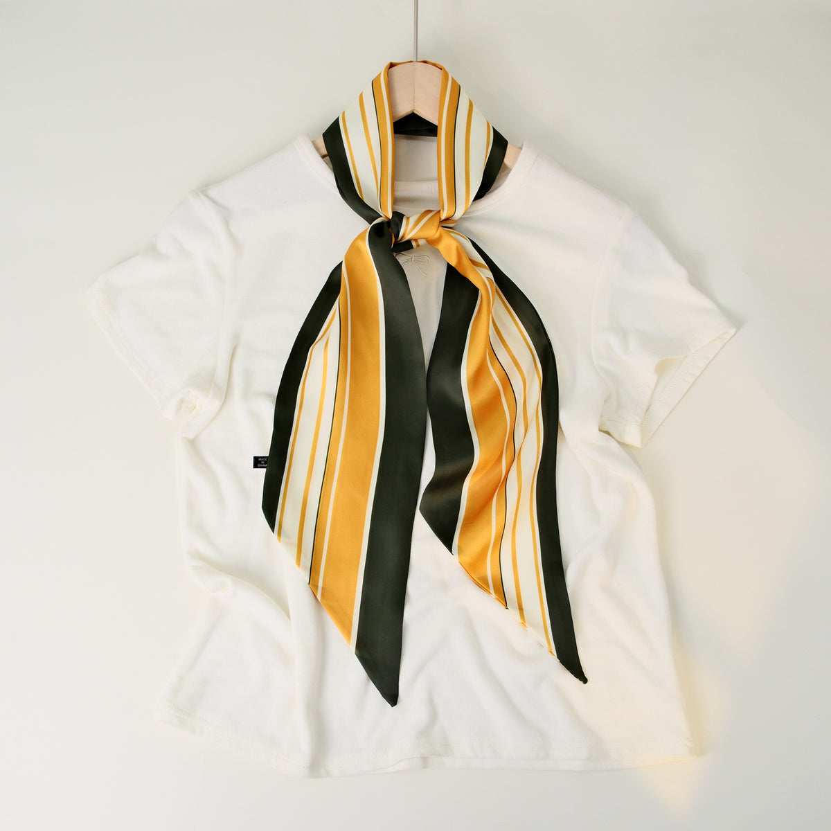 European and American-style Beveled Silk Scarf Cross-border Silk Cashew Dot Long High-end Ribbon Scarf Women's Belt