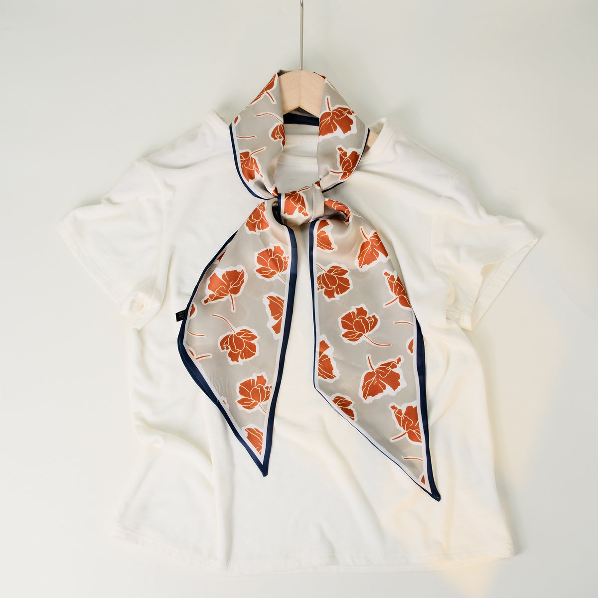 European and American-style Beveled Silk Scarf Cross-border Silk Cashew Dot Long High-end Ribbon Scarf Women's Belt