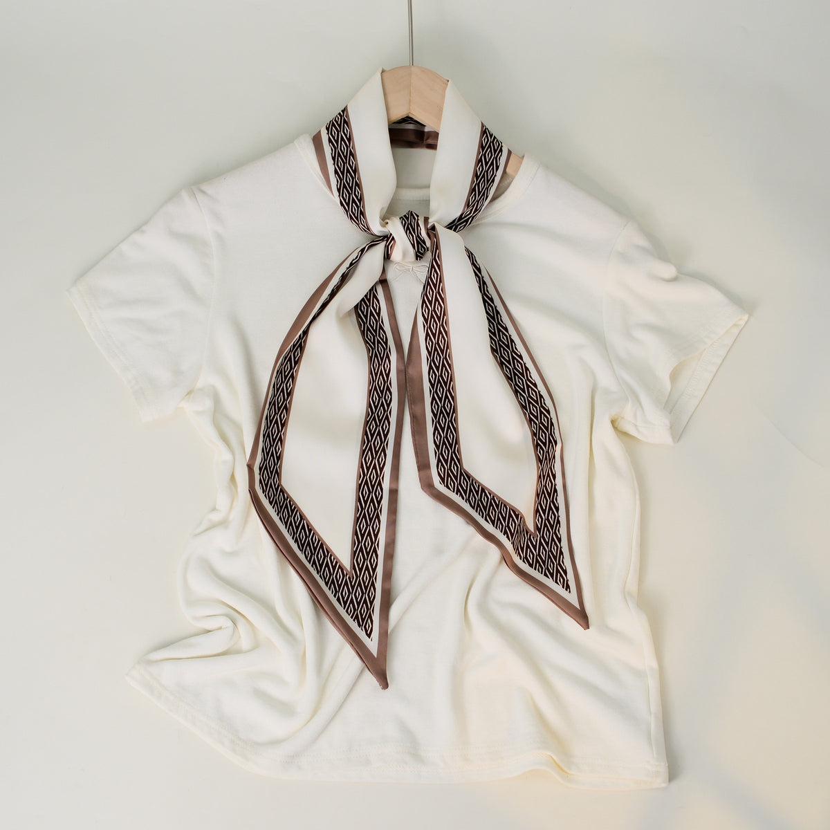 European and American-style Beveled Silk Scarf Cross-border Silk Cashew Dot Long High-end Ribbon Scarf Women's Belt