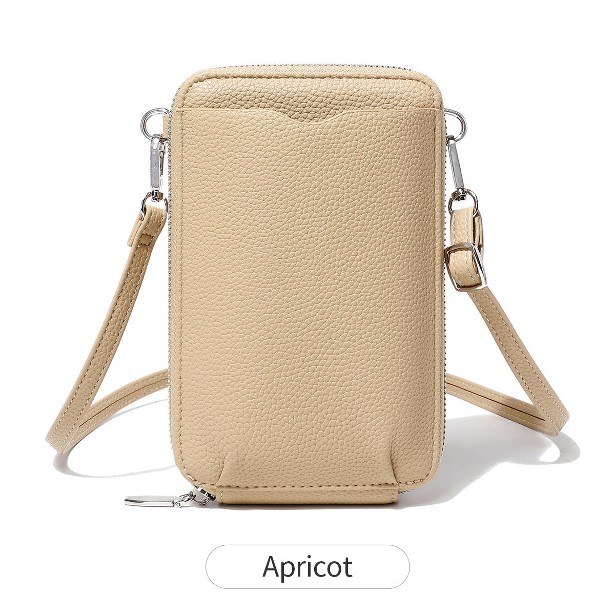 2024 New Mini Litchi Pattern Mobile Phone Bag Wallet Fashionable Women's Multifunctional Crossbody Small Bag Simple Shoulder Bag