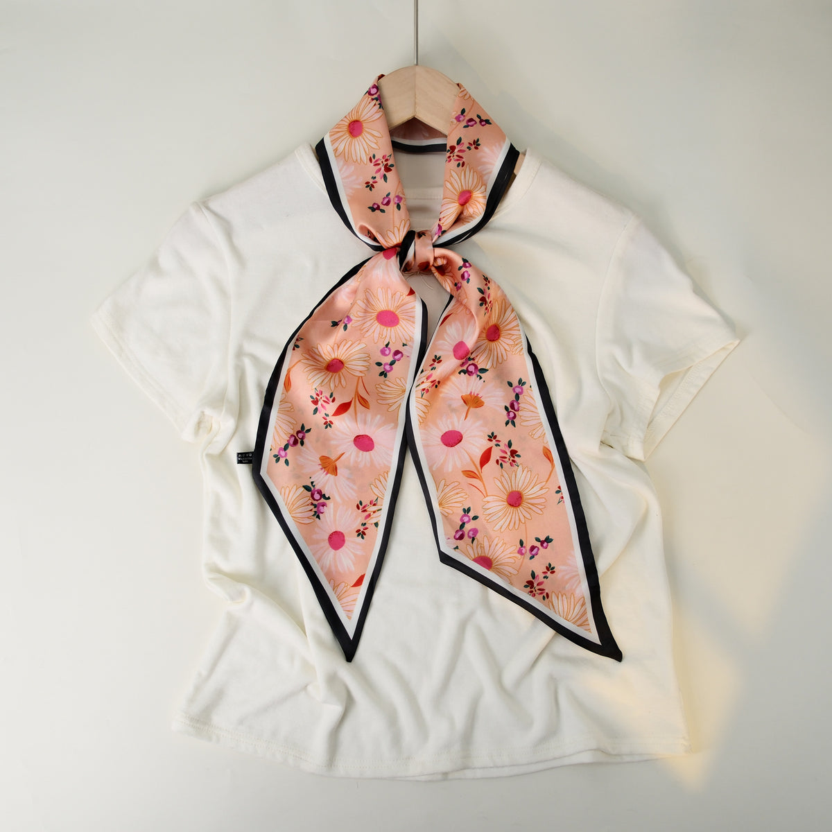 European and American-style Beveled Silk Scarf Cross-border Silk Cashew Dot Long High-end Ribbon Scarf Women's Belt