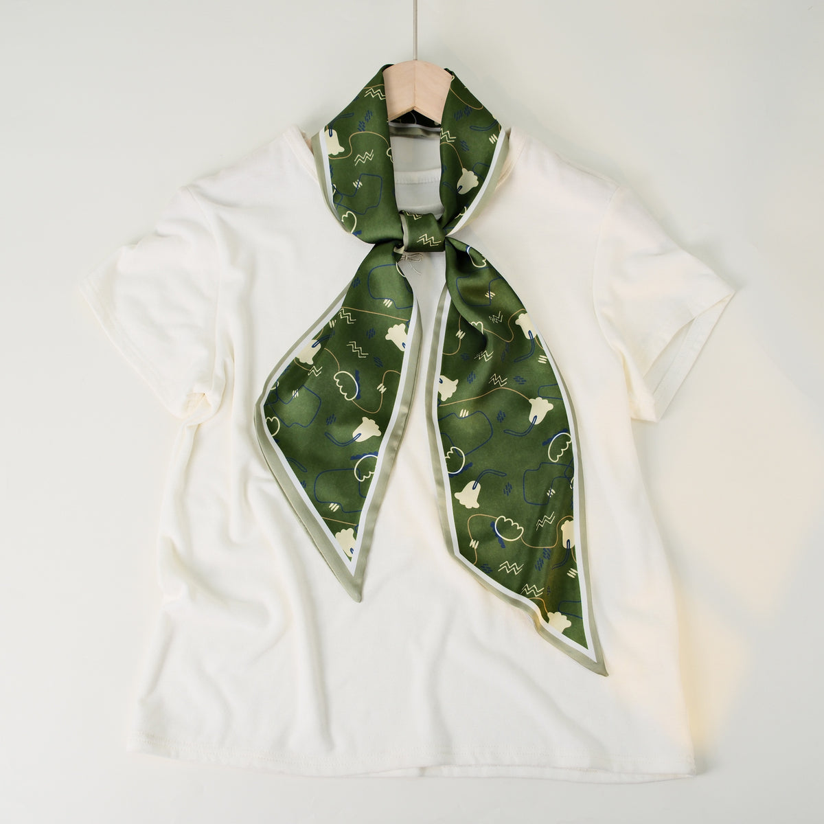 European and American-style Beveled Silk Scarf Cross-border Silk Cashew Dot Long High-end Ribbon Scarf Women's Belt