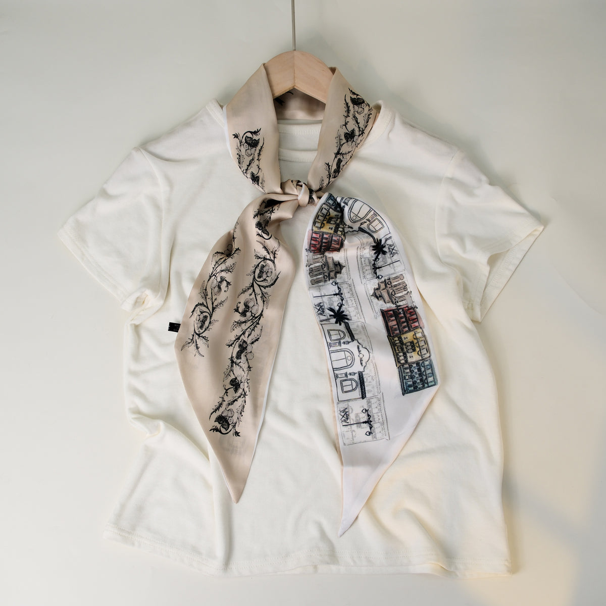 European and American-style Beveled Silk Scarf Cross-border Silk Cashew Dot Long High-end Ribbon Scarf Women's Belt