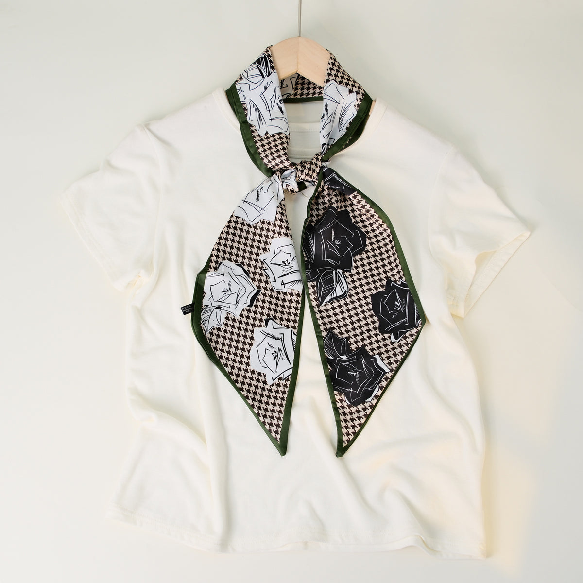 European and American-style Beveled Silk Scarf Cross-border Silk Cashew Dot Long High-end Ribbon Scarf Women's Belt