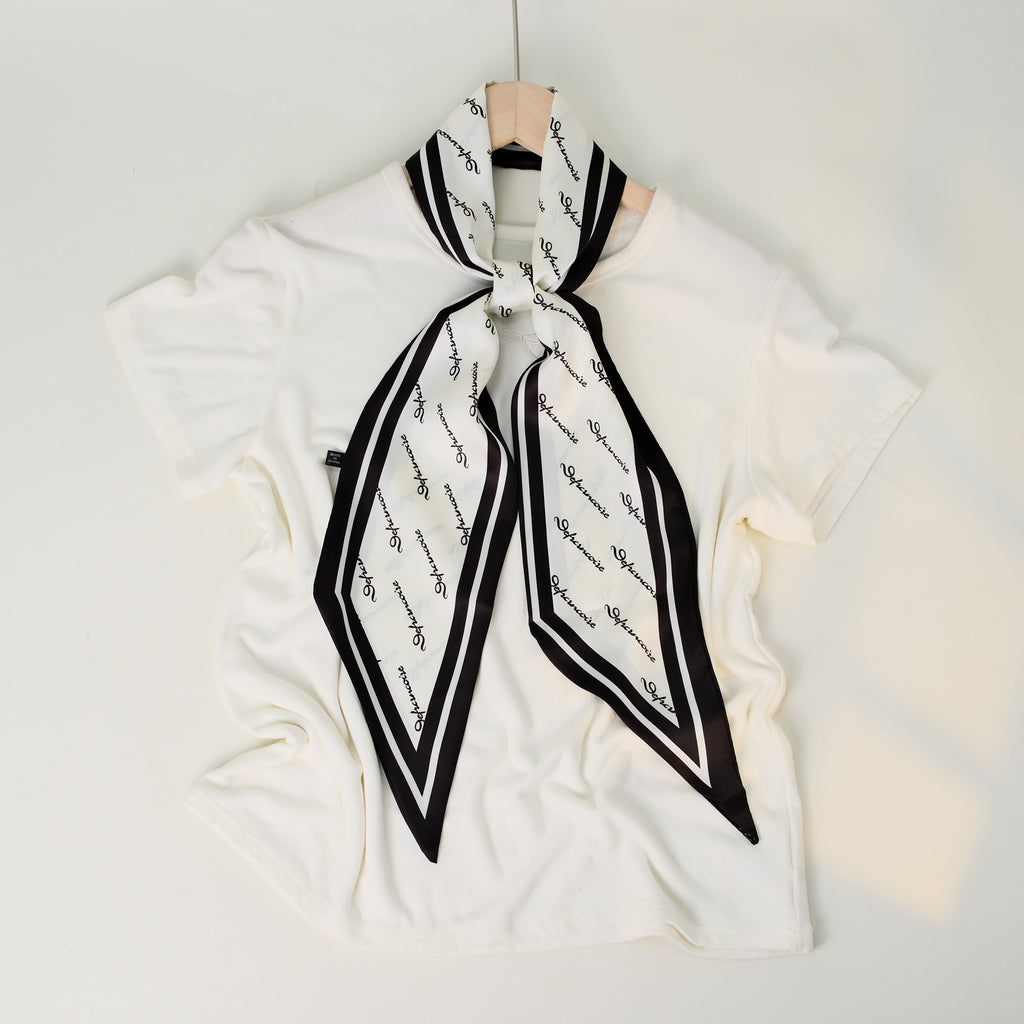 European and American-style Beveled Silk Scarf Cross-border Silk Cashew Dot Long High-end Ribbon Scarf Women's Belt