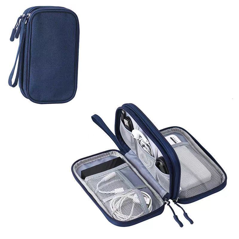 in stock Data Cable Bag Storage Bag Earphone Bag Charger Mobile Phone Bag Clutch Bag U Disk Multifunctional Storage Bag