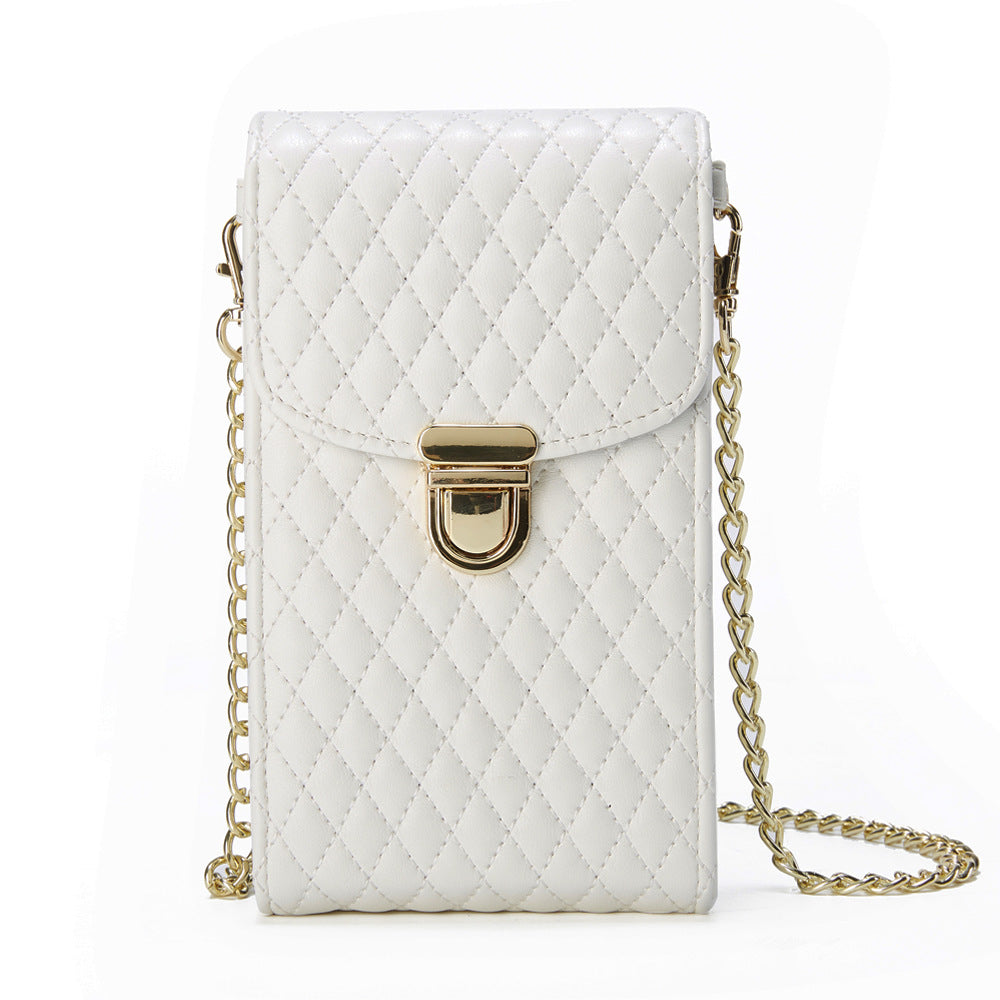Factory direct niche design mobile phone bag messenger bag women's fashion shoulder small square bag mini mobile phone bag small fragrant style