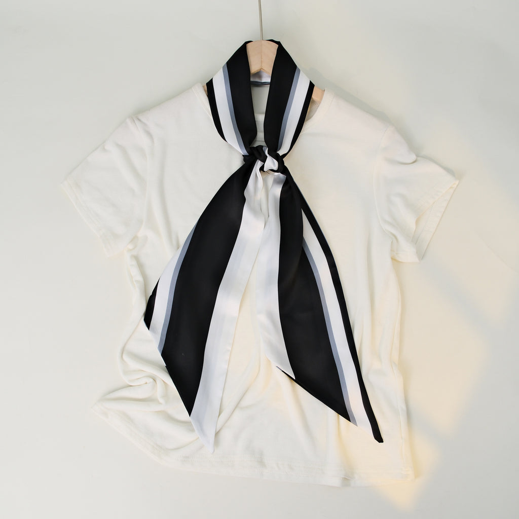 European and American-style Beveled Silk Scarf Cross-border Silk Cashew Dot Long High-end Ribbon Scarf Women's Belt