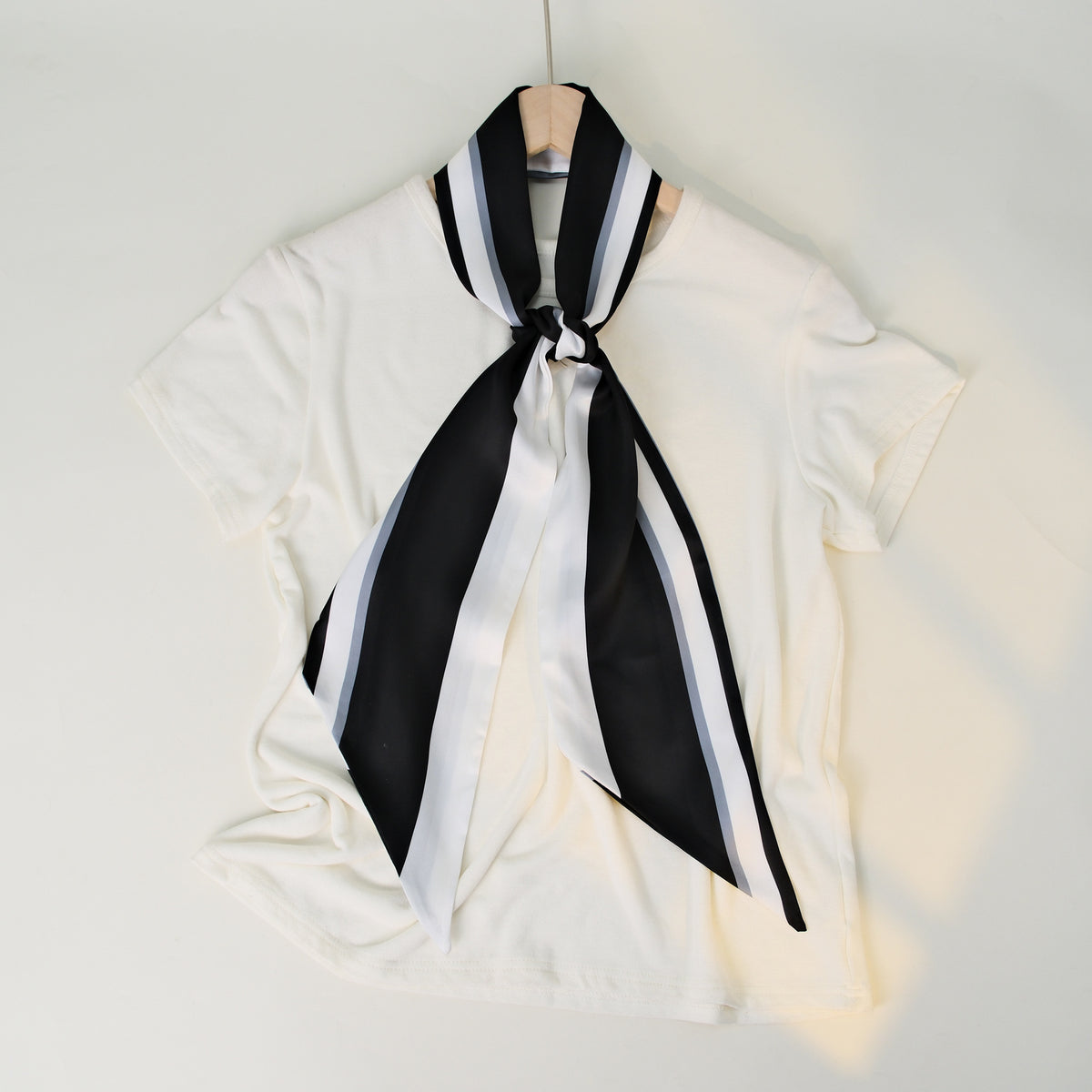 European and American-style Beveled Silk Scarf Cross-border Silk Cashew Dot Long High-end Ribbon Scarf Women's Belt