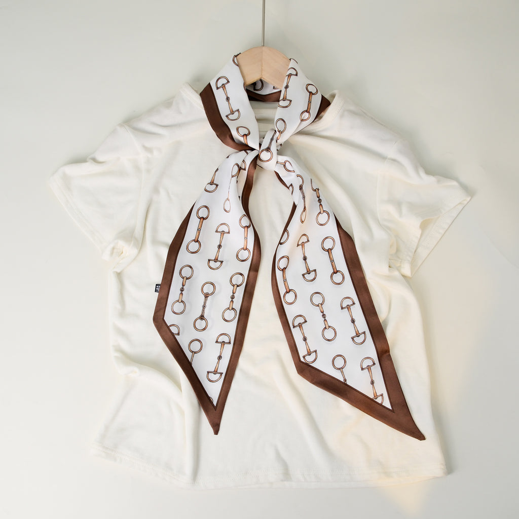 European and American-style Beveled Silk Scarf Cross-border Silk Cashew Dot Long High-end Ribbon Scarf Women's Belt