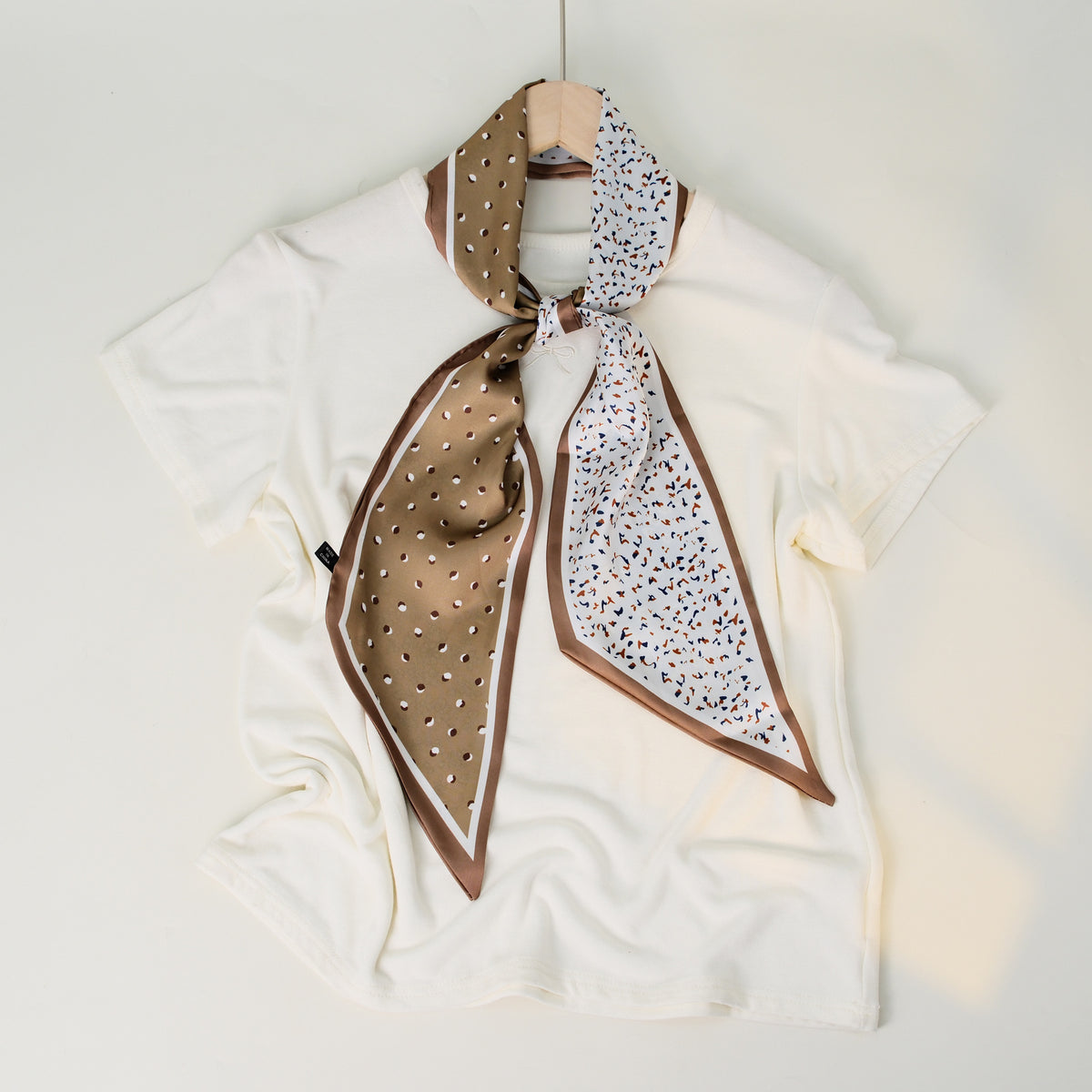 European and American-style Beveled Silk Scarf Cross-border Silk Cashew Dot Long High-end Ribbon Scarf Women's Belt