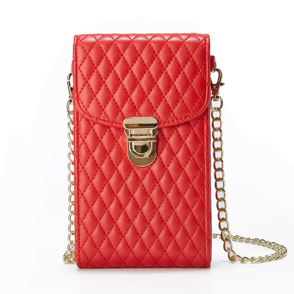 Factory direct niche design mobile phone bag messenger bag women's fashion shoulder small square bag mini mobile phone bag small fragrant style