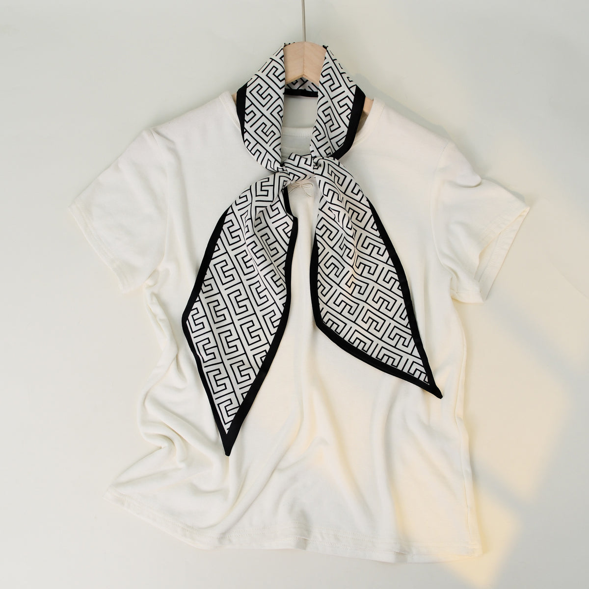 European and American-style Beveled Silk Scarf Cross-border Silk Cashew Dot Long High-end Ribbon Scarf Women's Belt