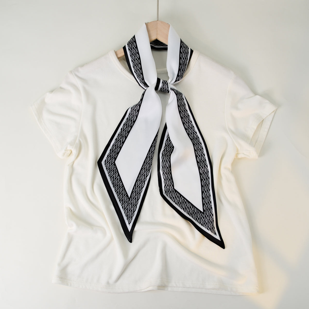 European and American-style Beveled Silk Scarf Cross-border Silk Cashew Dot Long High-end Ribbon Scarf Women's Belt
