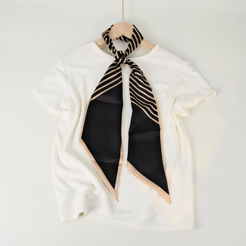European and American-style Beveled Silk Scarf Cross-border Silk Cashew Dot Long High-end Ribbon Scarf Women's Belt