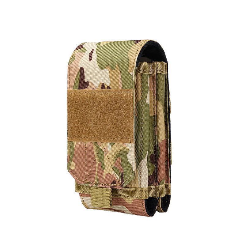 Outdoor Tactical Double-Layer Mobile Phone Bag 6.8inch Power Bank Storage Bag Notepad Hanging Bag Vest Edc Bag Waist Hanging Bag
