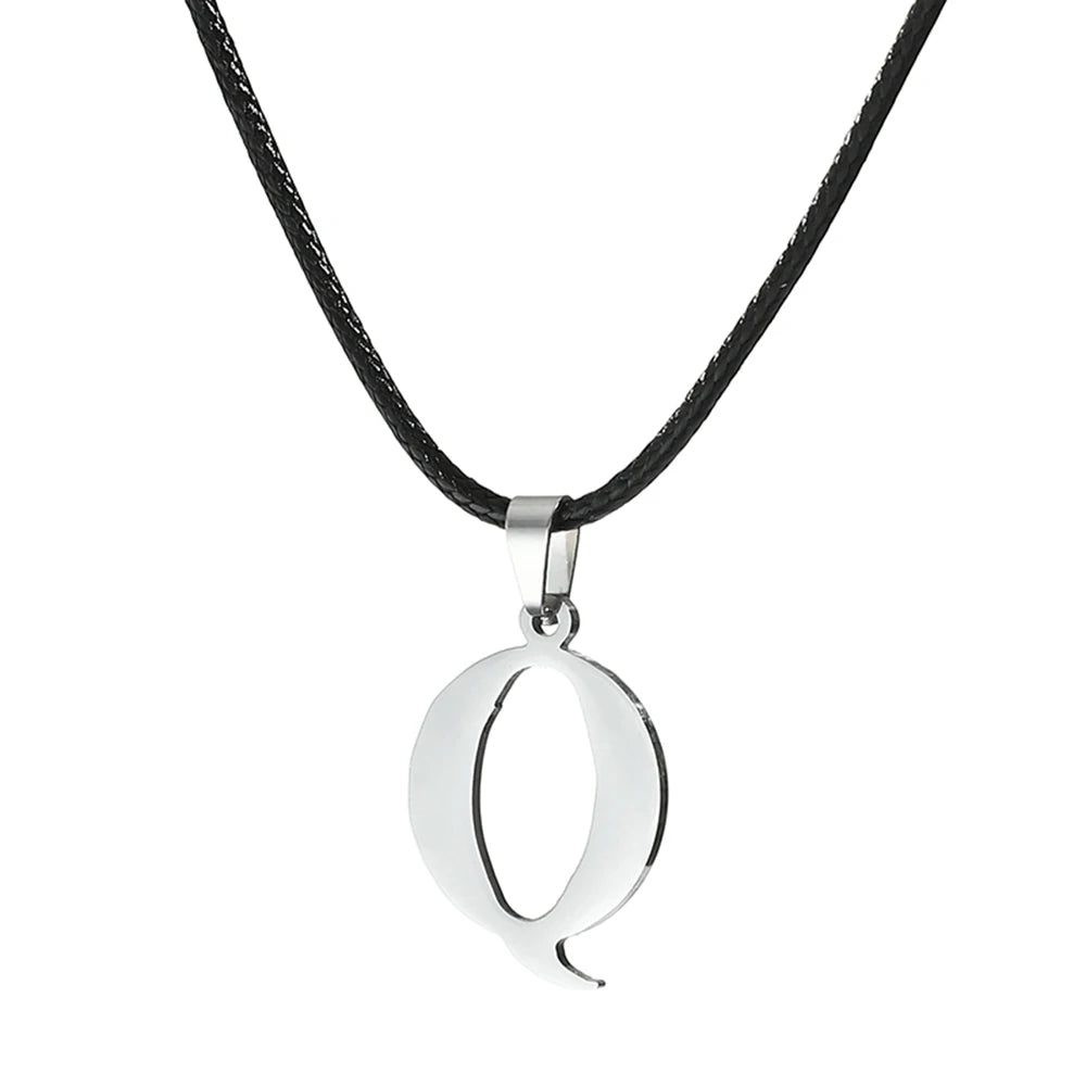 New Stainless Steel A-Z Alphabet Initial Necklace 26 English Letter Necklace For Men Women Personalize Jewelry Gifts