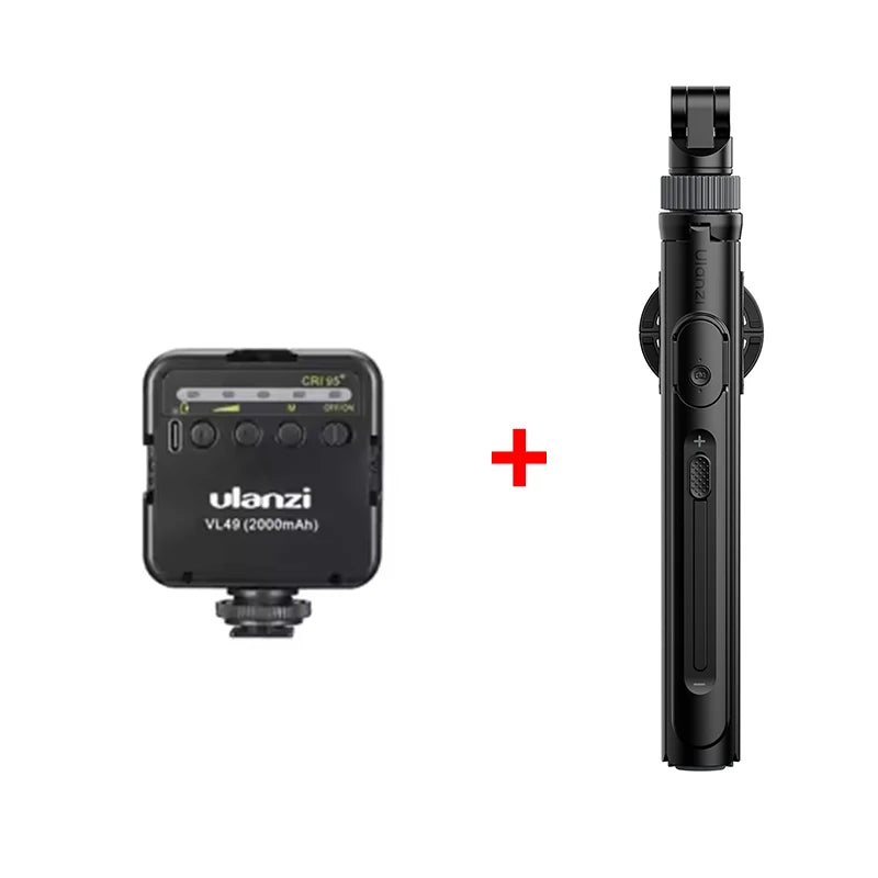 Ulanzi VL49 Full Color RGB LED Video Light 2500K-9000K 800LUX Magnetic Mini Fill 3 Cold Shoe 2000mAh Type-C Camera Light