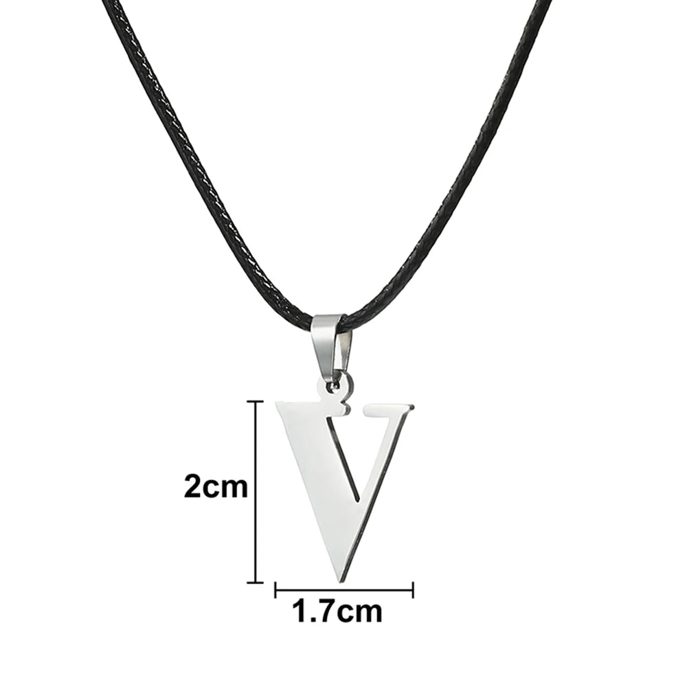 New Stainless Steel A-Z Alphabet Initial Necklace 26 English Letter Necklace For Men Women Personalize Jewelry Gifts