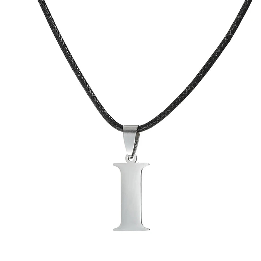 New Stainless Steel A-Z Alphabet Initial Necklace 26 English Letter Necklace For Men Women Personalize Jewelry Gifts
