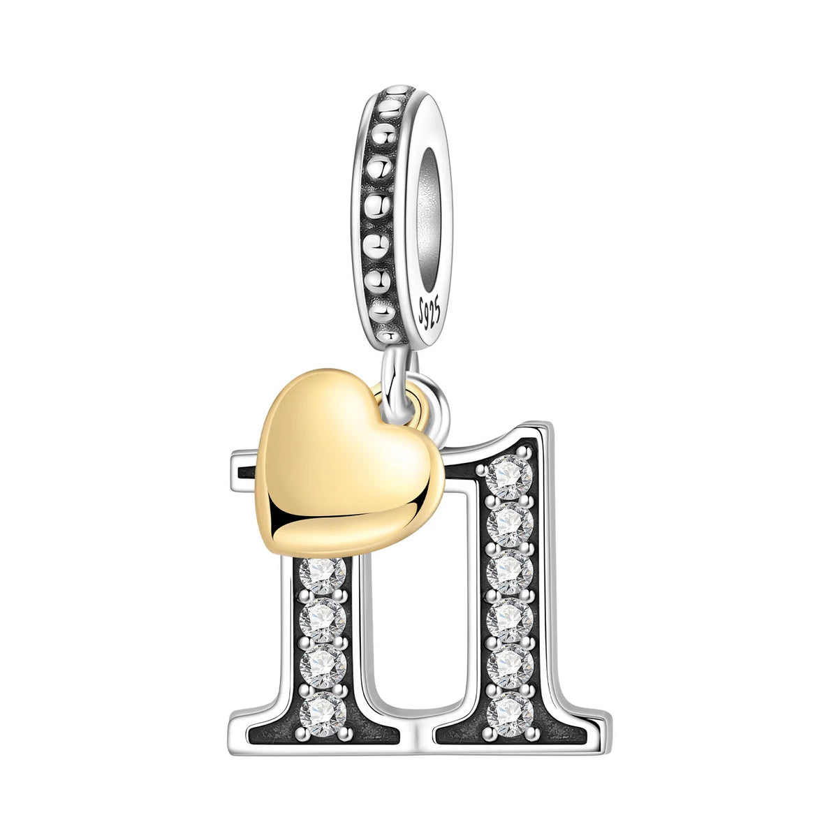 Original 925 Sterling Silver CZ Zircon Butterfly A-Z 26 Letter Charms Alphabet Beads Pendant Fit Bracelet Necklace DIY Jewelry