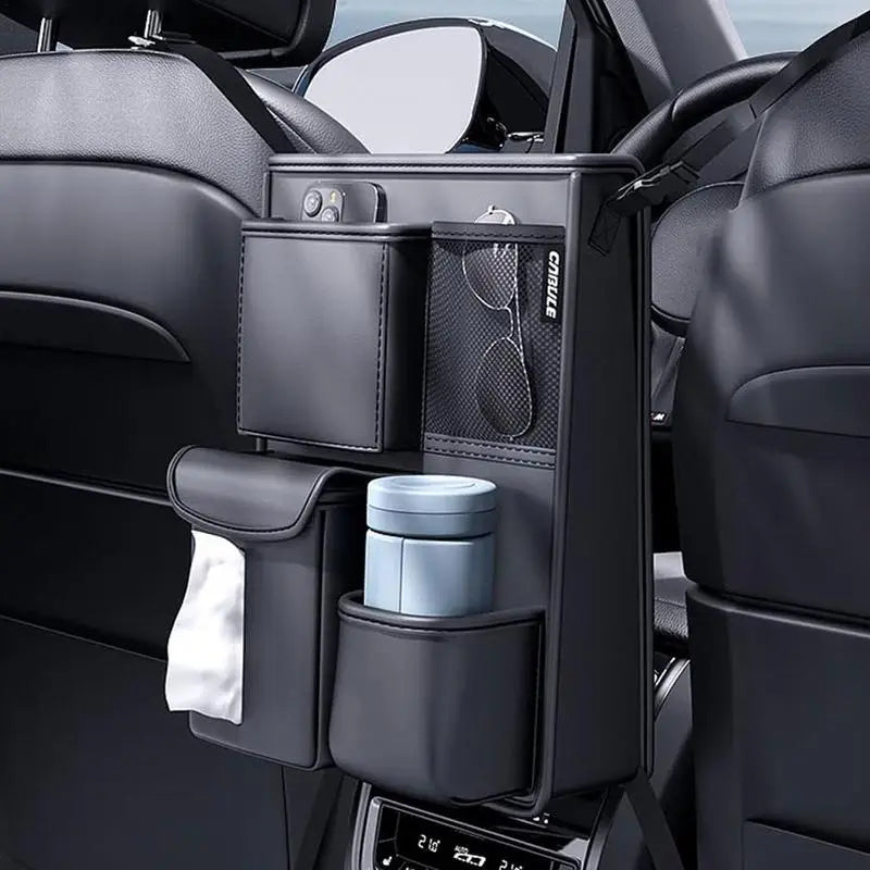 Car Front Seats Between Storage Bag Auto Seat Back Handbag Holder Tissue Box With Multiple Pockets Car Seat Organizer Bag