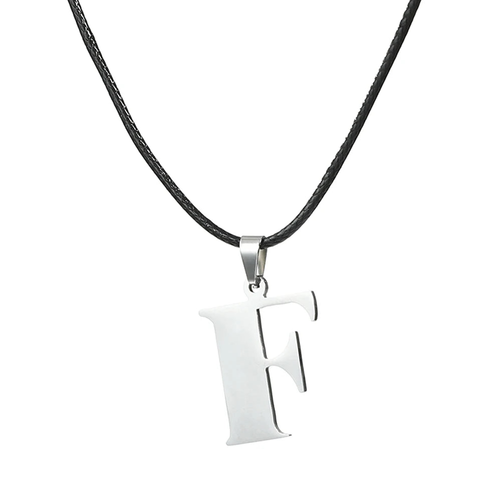 New Stainless Steel A-Z Alphabet Initial Necklace 26 English Letter Necklace For Men Women Personalize Jewelry Gifts