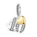 Original 925 Sterling Silver CZ Zircon Butterfly A-Z 26 Letter Charms Alphabet Beads Pendant Fit Bracelet Necklace DIY Jewelry