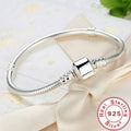 High quality bracelet 925 sterling silver classic bucket buckle bracelet fit original charm beads DIY women's jewelry Gifts