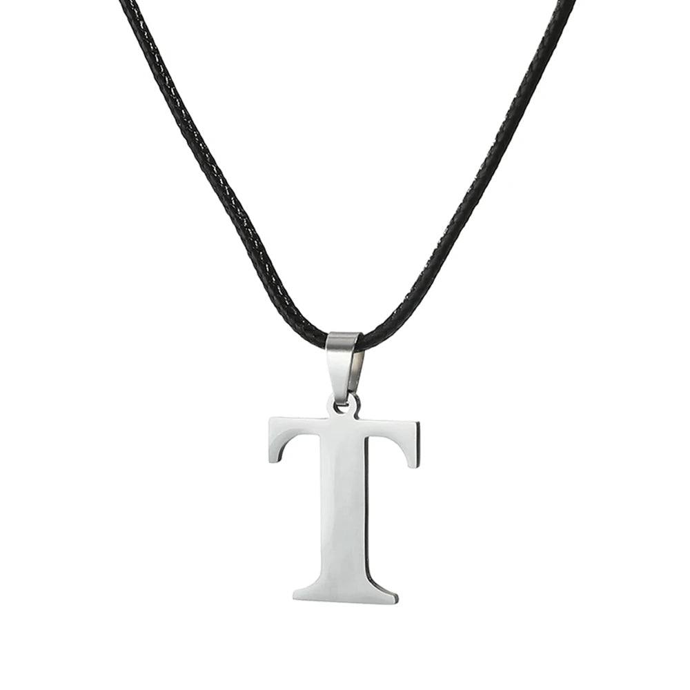 New Stainless Steel A-Z Alphabet Initial Necklace 26 English Letter Necklace For Men Women Personalize Jewelry Gifts
