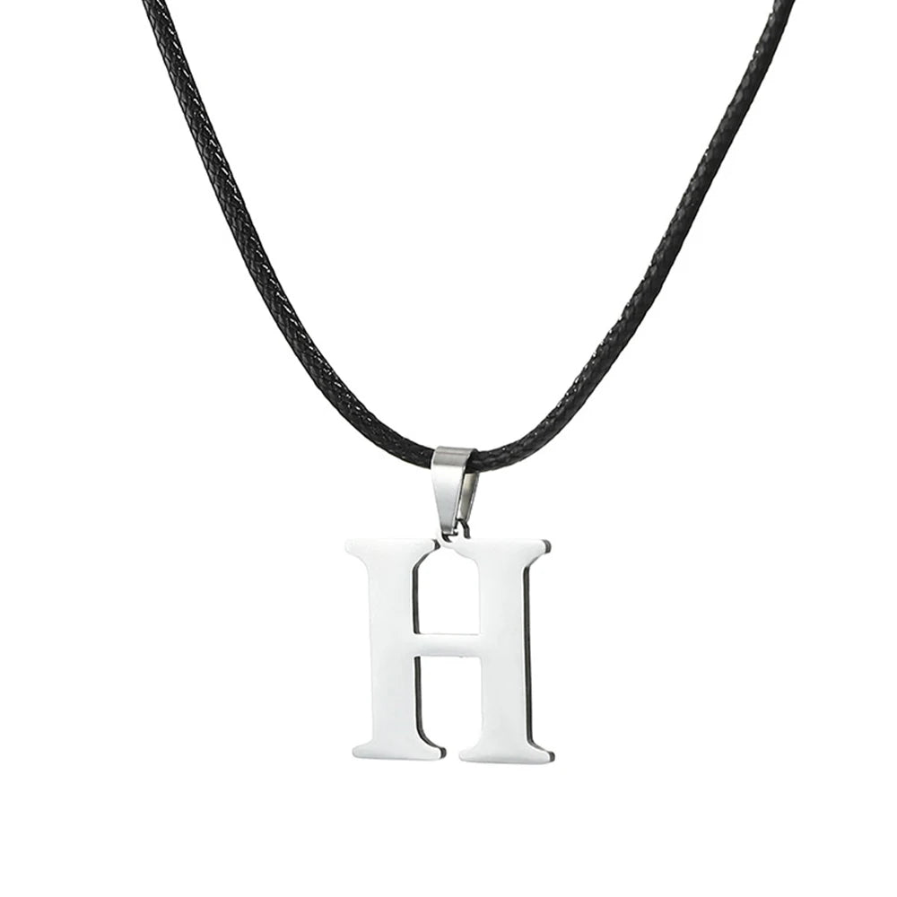 New Stainless Steel A-Z Alphabet Initial Necklace 26 English Letter Necklace For Men Women Personalize Jewelry Gifts